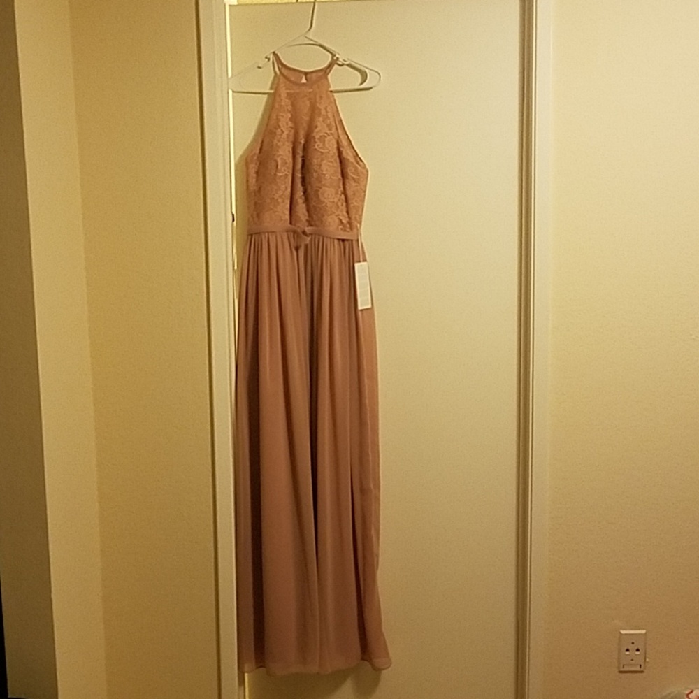 JJ's House Dusty Rose Chiffon Floor Length dress